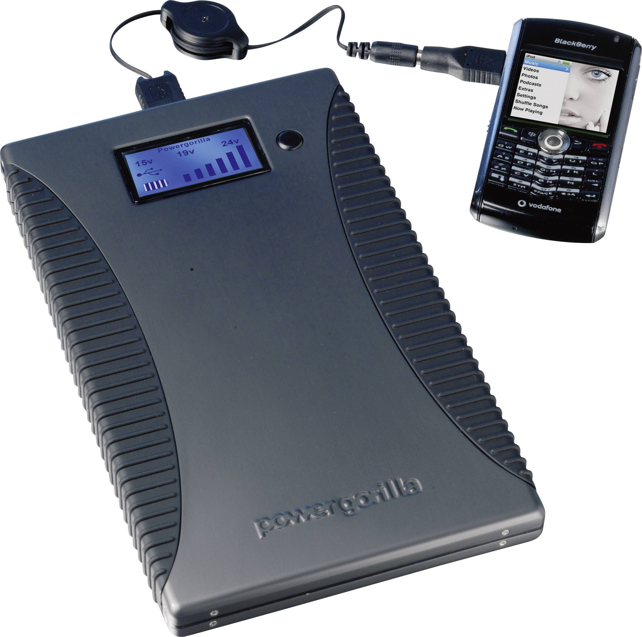 Power Traveller Powergorilla Powerbank 24000 mAh Quick Charge 3.0 LiPo USB-A Schwarz Outdoor, Statusanzeige-5