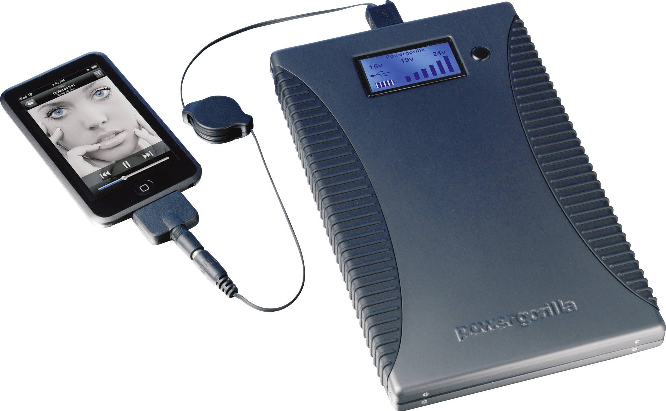 Power Traveller Powergorilla Powerbank 24000 mAh Quick Charge 3.0 LiPo USB-A Schwarz Outdoor, Statusanzeige-6