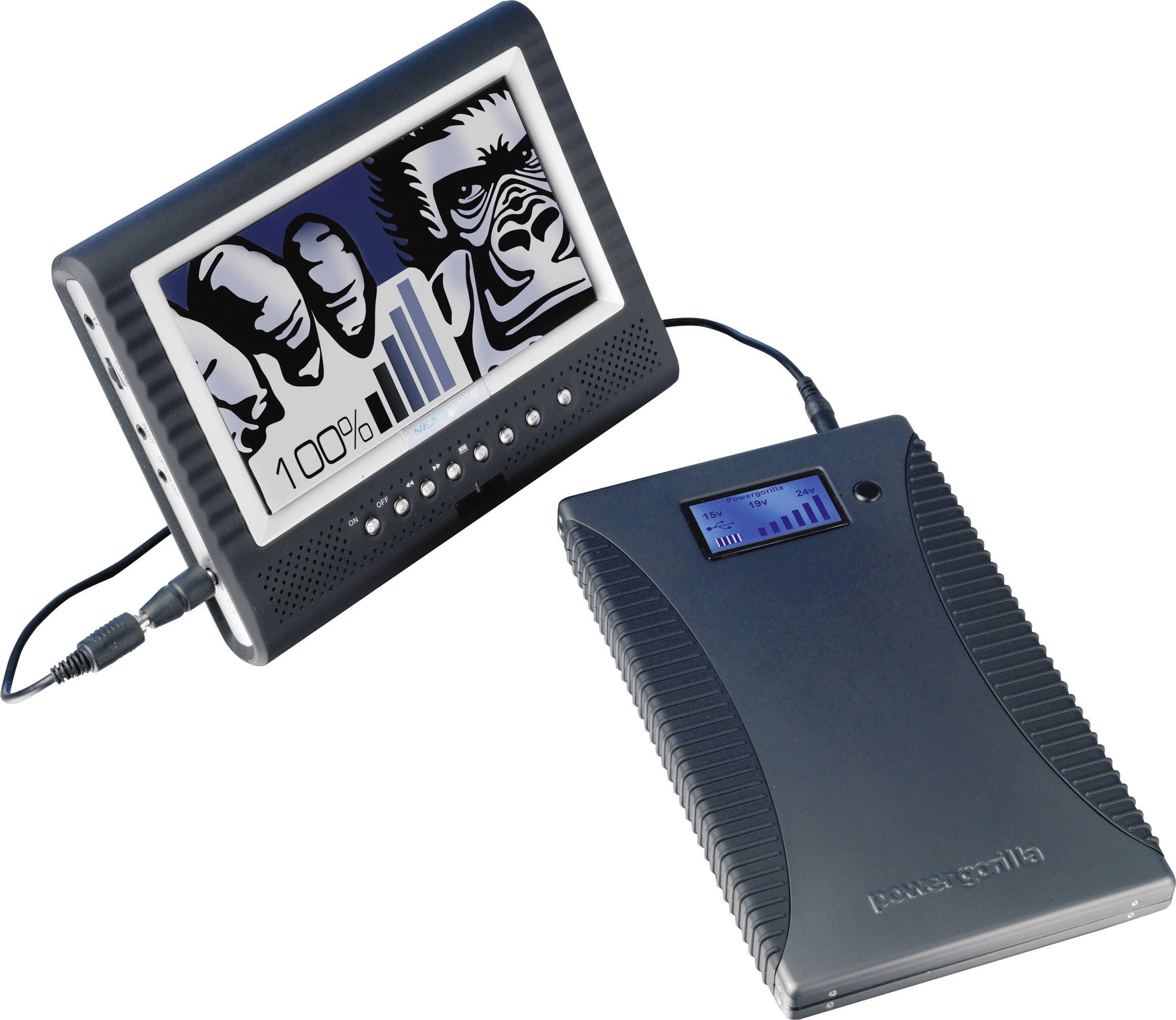 Power Traveller Powergorilla Powerbank 24000 mAh Quick Charge 3.0 LiPo USB-A Schwarz Outdoor, Statusanzeige-7