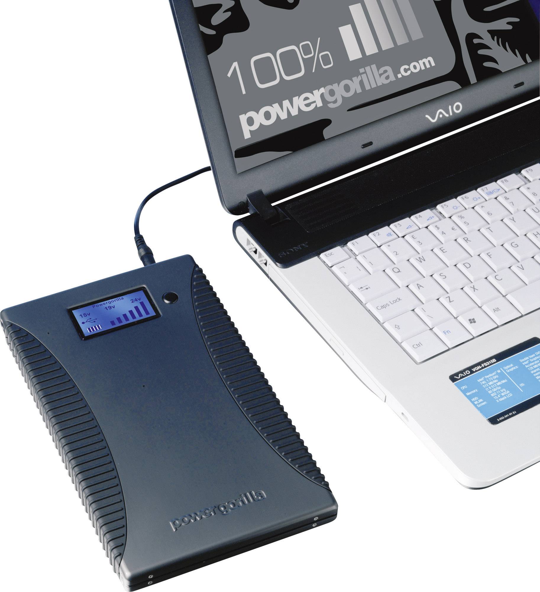 Power Traveller Powergorilla Powerbank 24000 mAh Quick Charge 3.0 LiPo USB-A Schwarz Outdoor, Statusanzeige-8