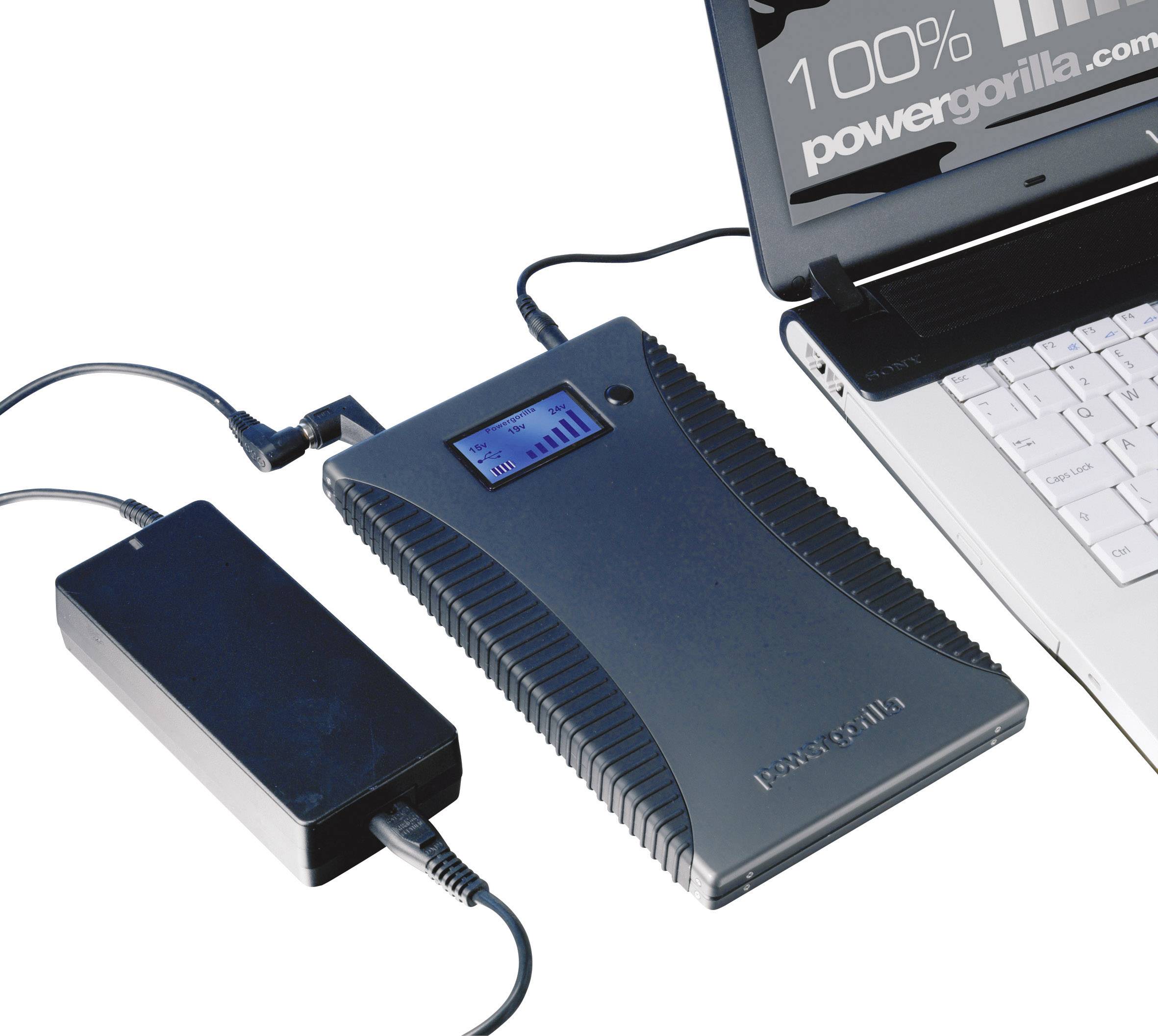 Power Traveller Powergorilla Powerbank 24000 mAh Quick Charge 3.0 LiPo USB-A Schwarz Outdoor, Statusanzeige-9