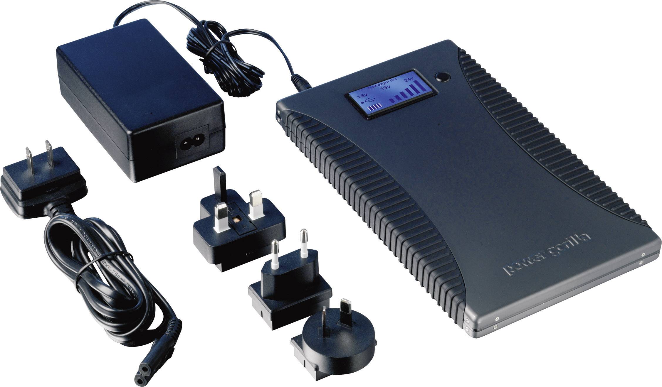 Power Traveller Powergorilla Powerbank 24000 mAh Quick Charge 3.0 LiPo USB-A Schwarz Outdoor, Statusanzeige-24