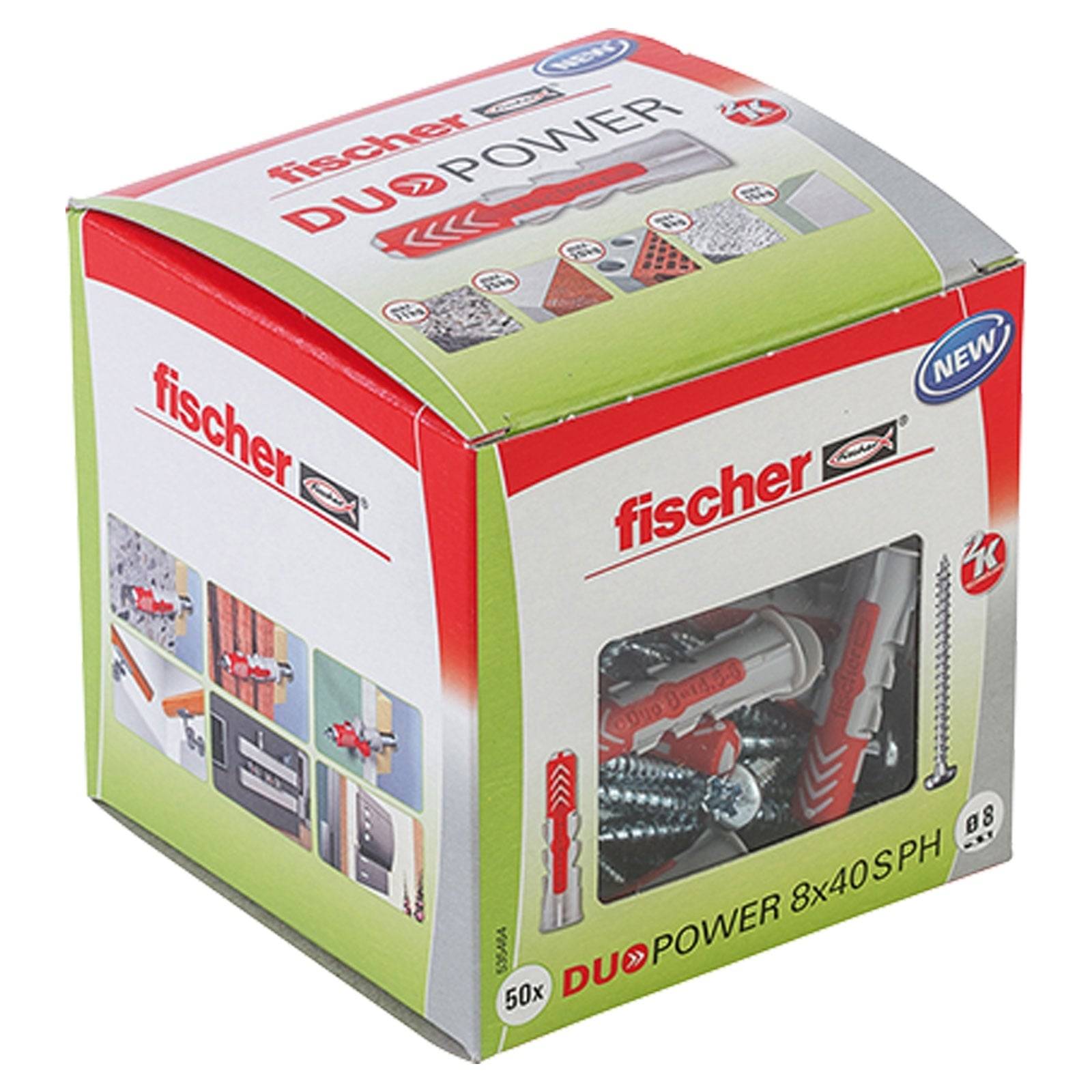 Fischer 50x DUOPOWER 8 x 40 mm S PH LD - 535464-0