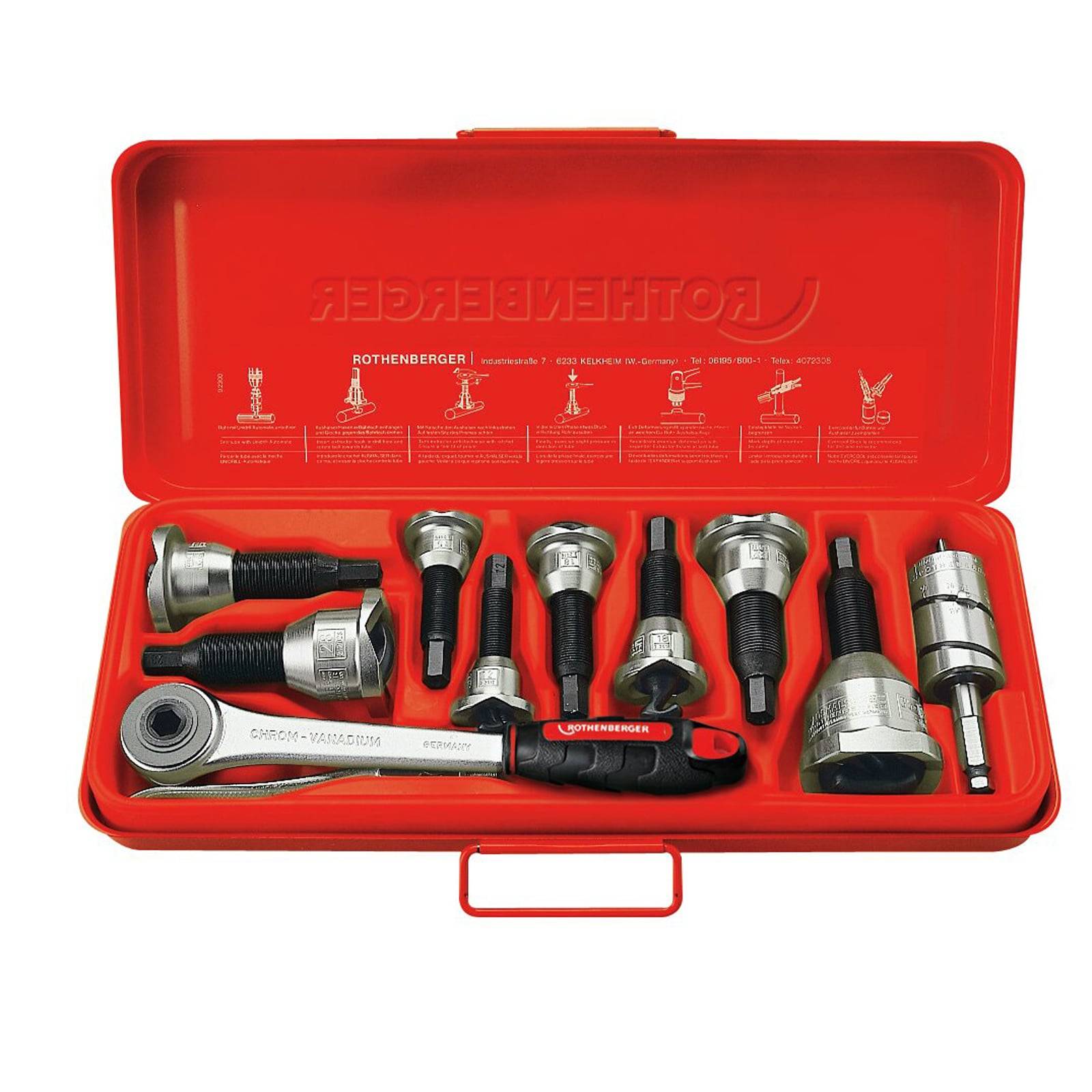 ROTHENBERGER Aushalser Set, 12-14-16-18-22mm - 22109-0