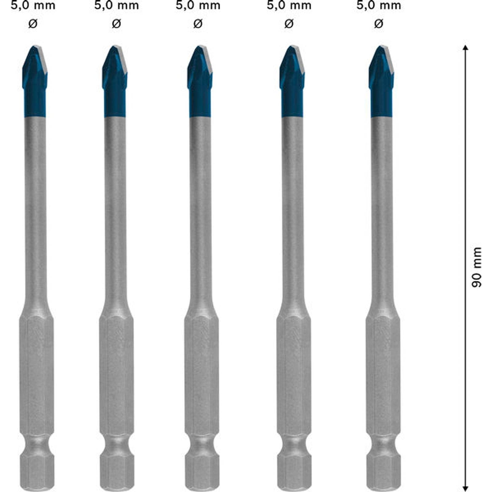 Bosch EXPERT HEX-9 Hard Ceramic HEX-9 Bohrer-Set, 5 x 90 mm 5-tlg. - 2608902315-3