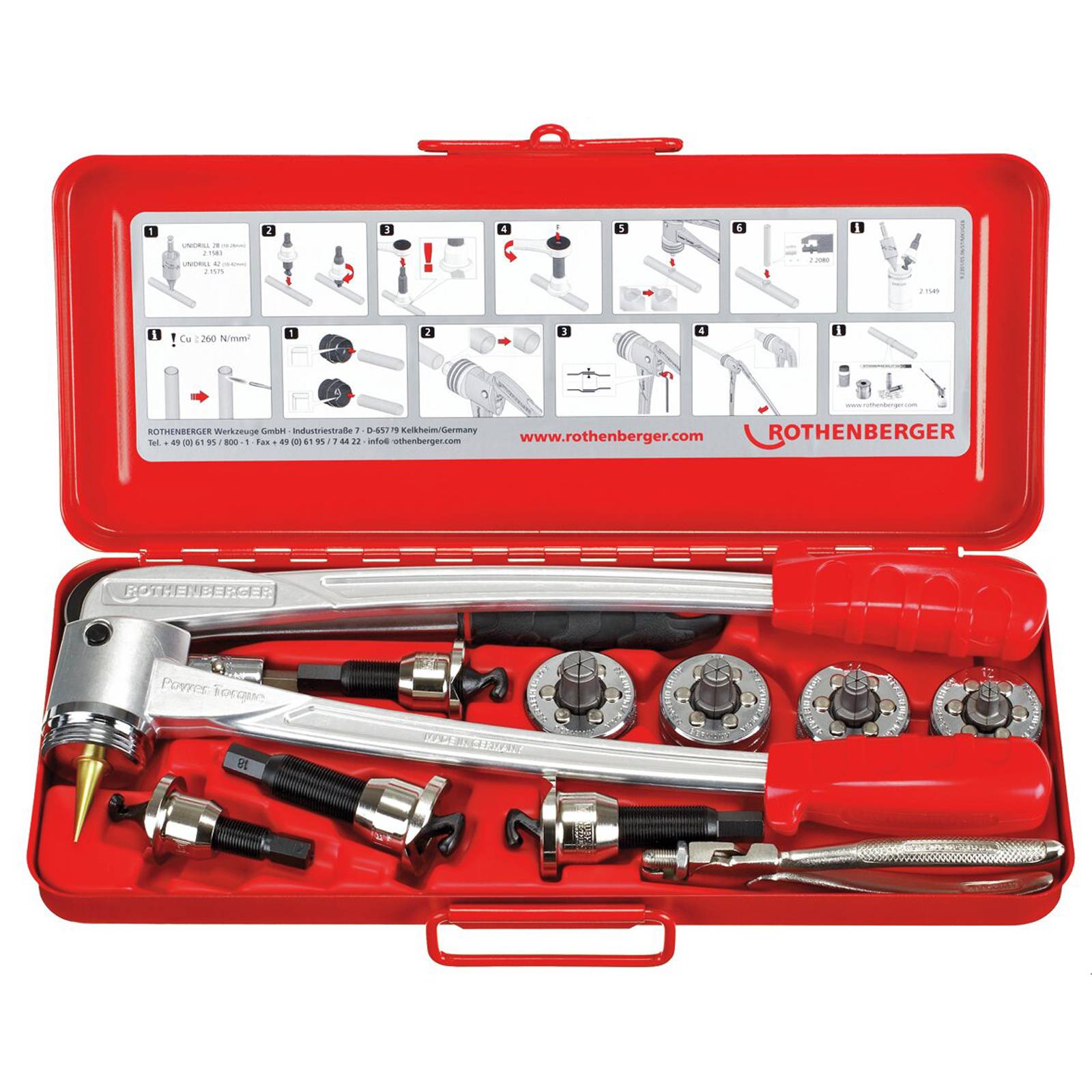 ROTHENBERGER COMBI Kit, 1/2-5/8-7/8-1.1/8", ROLOCK - 12604-3