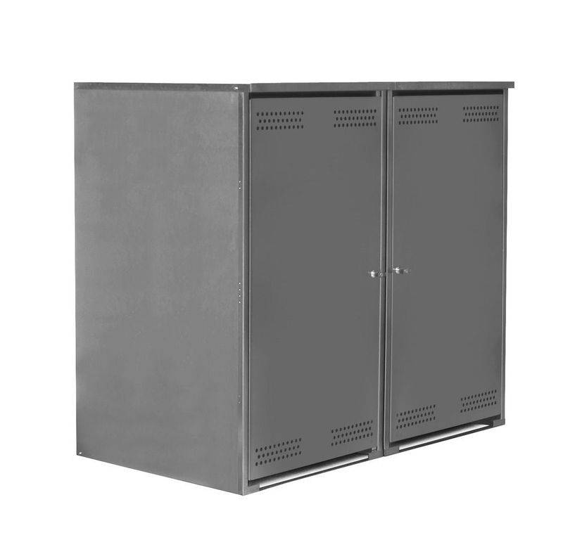 Anbau-Box Vario, verzinkt und pulverbeschichtet, für Mülltonnen bis 360 Liter, inkl. Rückwand-0