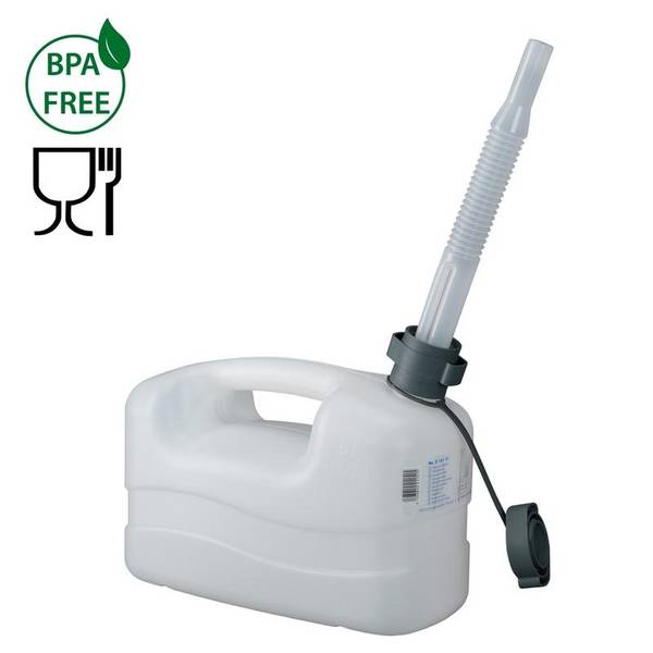 Wasserkanister, 5 Liter, mit flexiblem Auslauf, Pack = 3 Stück