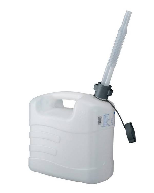 Wasserkanister, 10 Liter, mit flexiblem Auslauf, Pack = 3 Stück