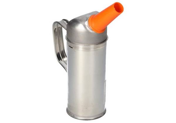 Messbecher aus Weißblech, mit festem Auslauf, 0,5 Liter Volumen