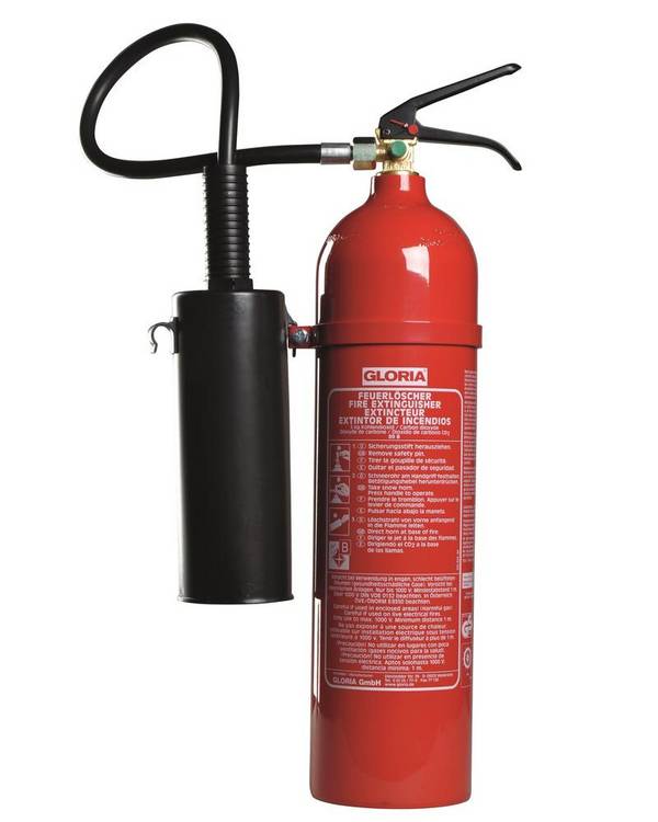 GLORIA Kohlendioxid-Dauerdruckfeuerlöscher, 2 kg, Brandklasse B