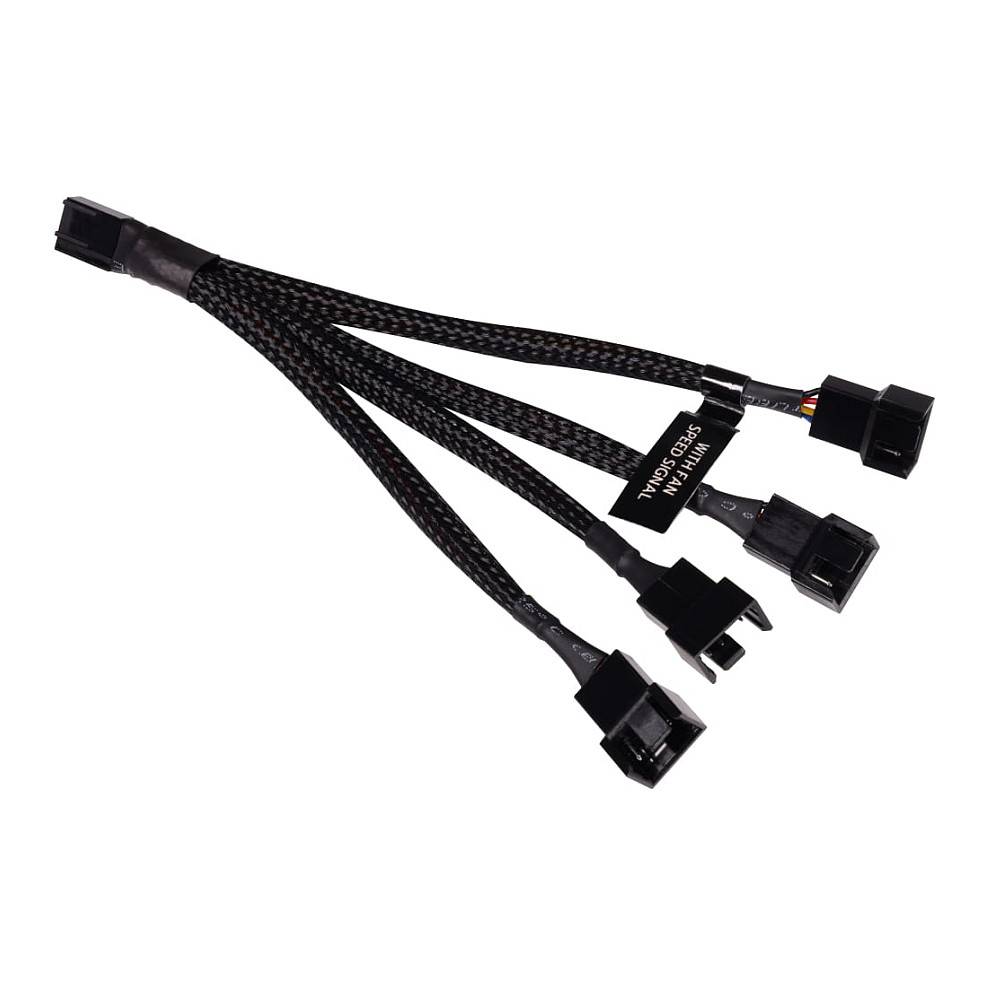 Alphacool 18682, RGB-Splitterkabel, Kunststoff, Schwarz, 4-polig, 150 mm, 1 Stück(e)