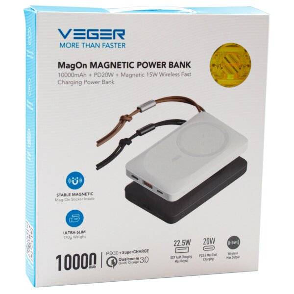 Veger Powerbank MagOn 10.000mAh / PD 22,5W-0