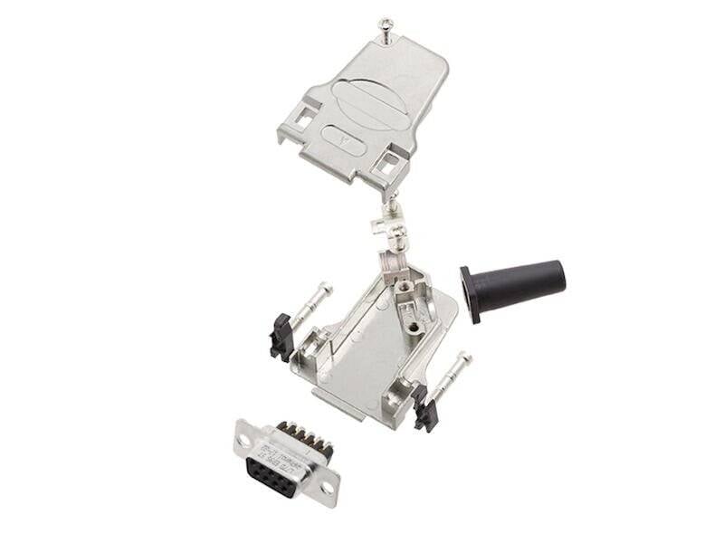 Amphenol L17D45ZF09-RG+L77DE09SST D-SUB Buchsenleisten-Set 45 ° Polzahl: 9 Schrauben 1 Set
