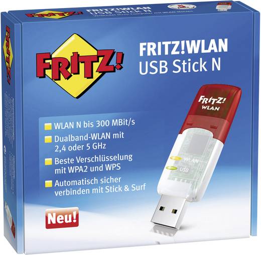 WLAN Stick USB 2.0 300 MBit/s AVM FRITZ!WLAN Stick N