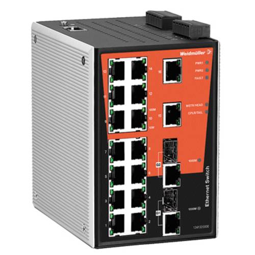 Thumbnail - Weidmüller IE-SW-PL18M-2GC-16TX Industrial Ethernet Switch