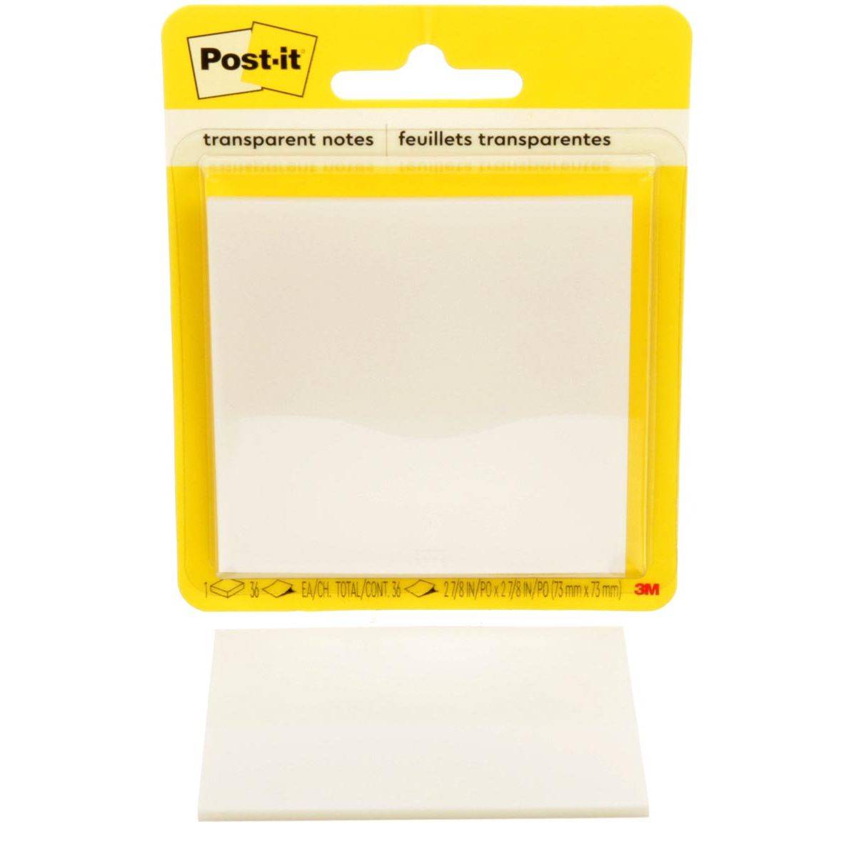 Post-it Haftnotizen transparent notes, farblos, 73 x 73 mm