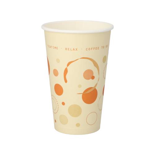 50 Trinkbecher, Pappe "To Go" 0,3 l Ø 8 cm · 11,7 cm "Coffee Rings"-0