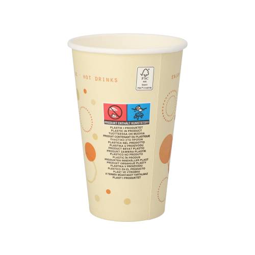 50 Trinkbecher, Pappe "To Go" 0,3 l Ø 8 cm · 11,7 cm "Coffee Rings"-3