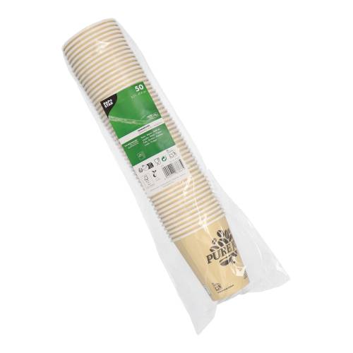 50 Trinkbecher, Pappe 0,2 l Ø 8 cm · 9,2 cm creme "Pure Joy"-1
