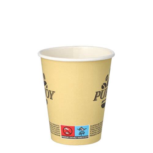 50 Trinkbecher, Pappe 0,2 l Ø 8 cm · 9,2 cm creme "Pure Joy"-2
