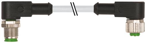 Murrelektronik 7000-40281-2150100, M12 St. 90°/M12 Bu. 90° A-kod.
