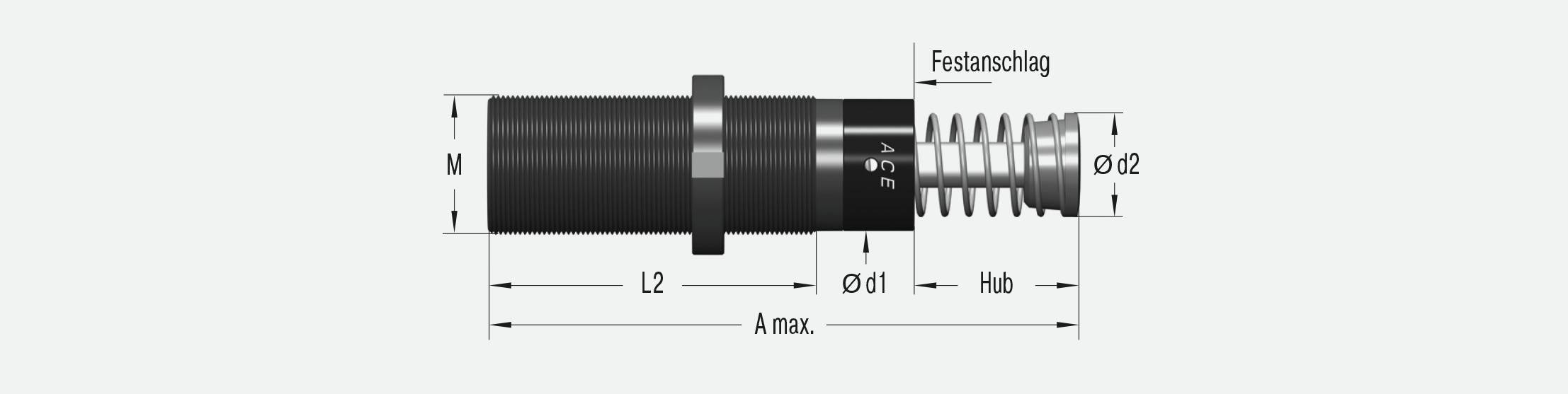 ACE Controls MC3350EUM-0-LT, Industriestoßdämpfer, Extrem niedrige Temperaturen-2