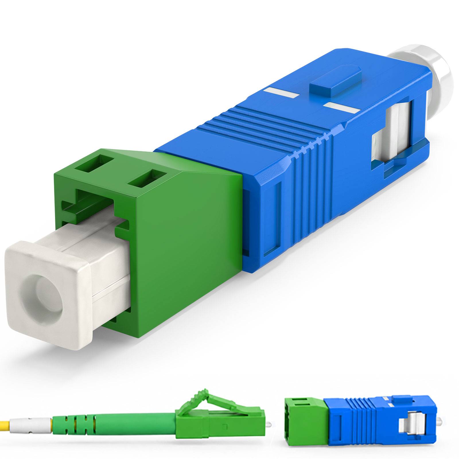 hb-digital LWL Adapter LC/APC Buchse auf SC/UPC Stecker Simplex-0