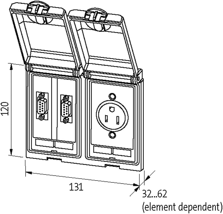 Murrelektronik 4000-68123-0021440, Modlink MSDD-Set: Einbaurahmen 4000-68123-0000000-2