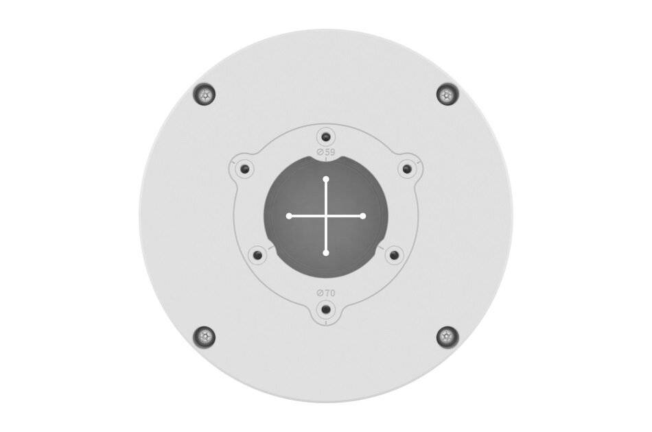 Hanwha Techwin Vision SBO-140BW Anschlussbox, Aluminium, weiß für QNO-C8083R, QNO-C9083R-1