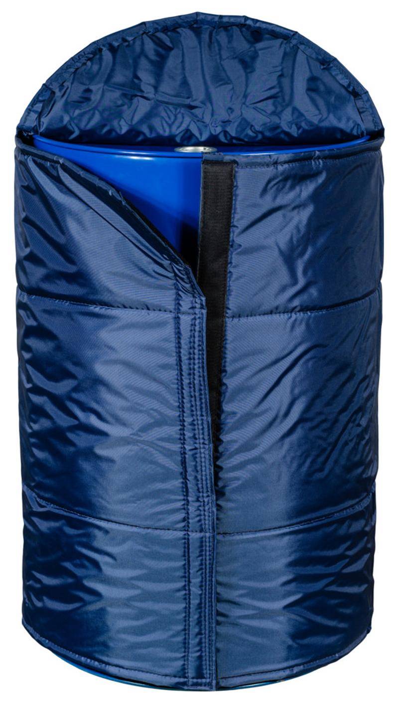 Isoliermantel mit Haube für 200 Liter Fässer, blau-1