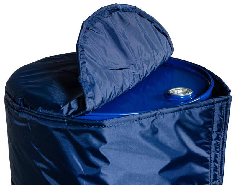 Isoliermantel mit Haube für 200 Liter Fässer, blau-2