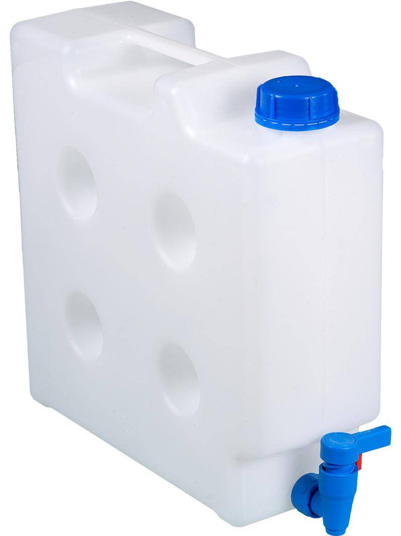 Raumsparkanister 10 Liter, im Set mit Abfüllhahn, starrer Auslauf-0