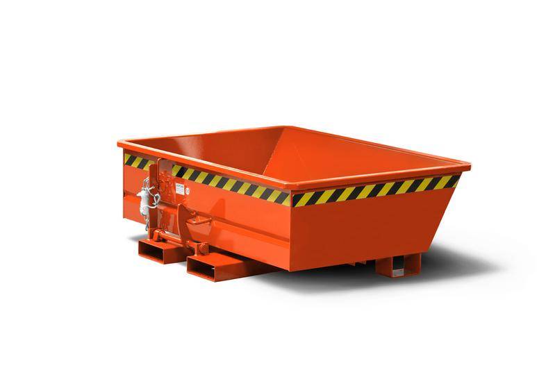 Mini-Kippbehälter aus Stahl, 250 Liter Volumen, orange-0