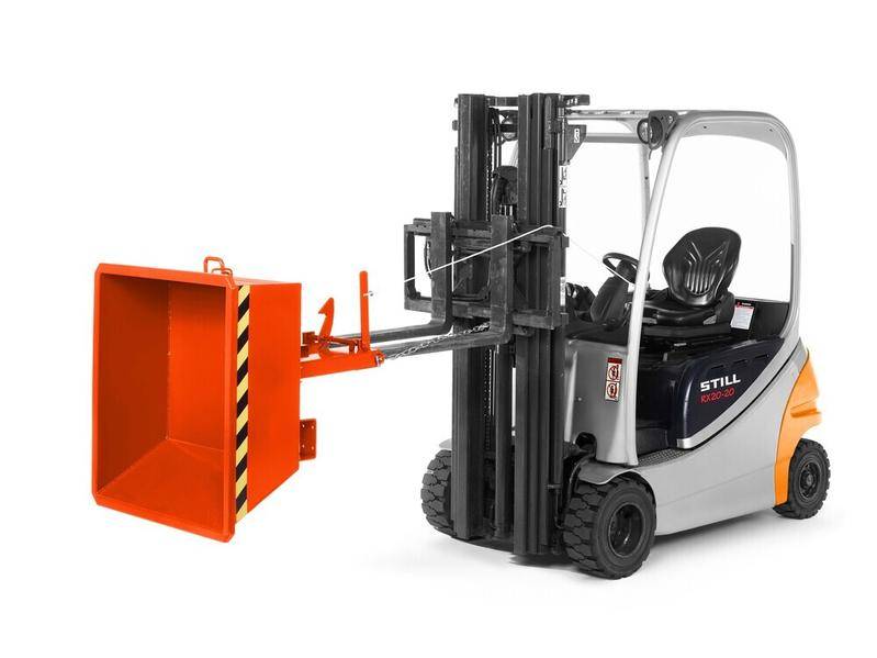 Mini-Kippbehälter aus Stahl, 250 Liter Volumen, orange-2