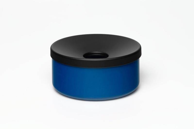 Tischascher aus Stahl beschichtet blau-0