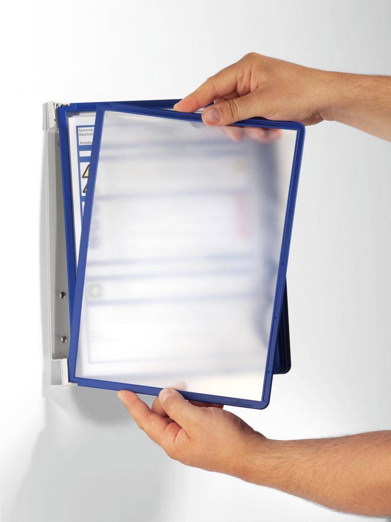 Durable Sichttafelsystem, Vario®Wall 5, zur Wandanwendung, Komplettset, blau-1