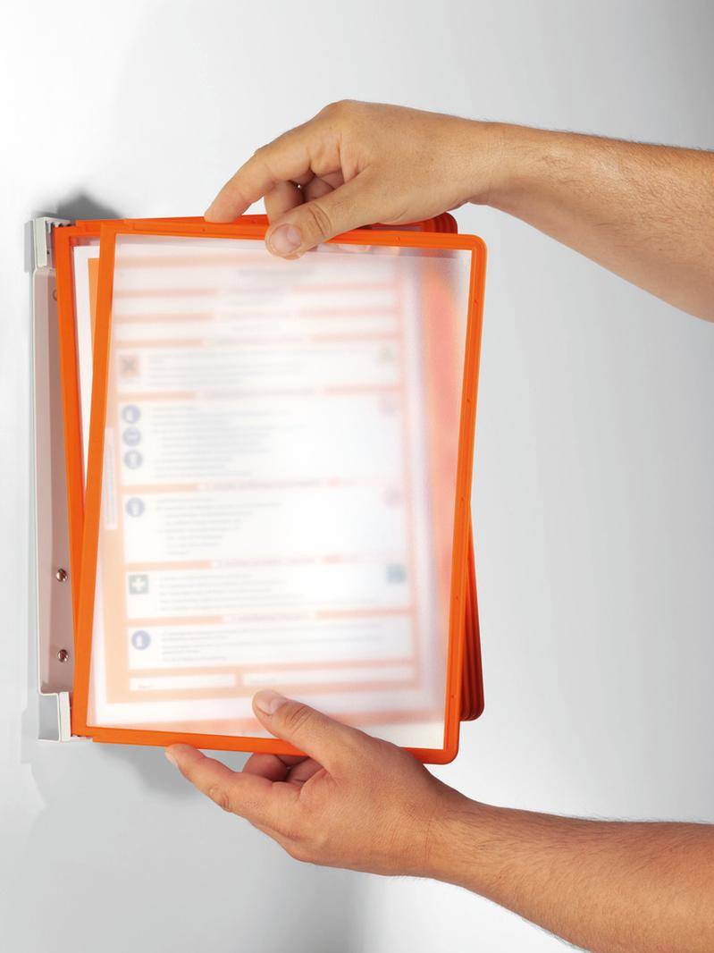Durable Sichttafelsystem, Vario®Wall 5, zur Wandanwendung, Komplettset, orange-1