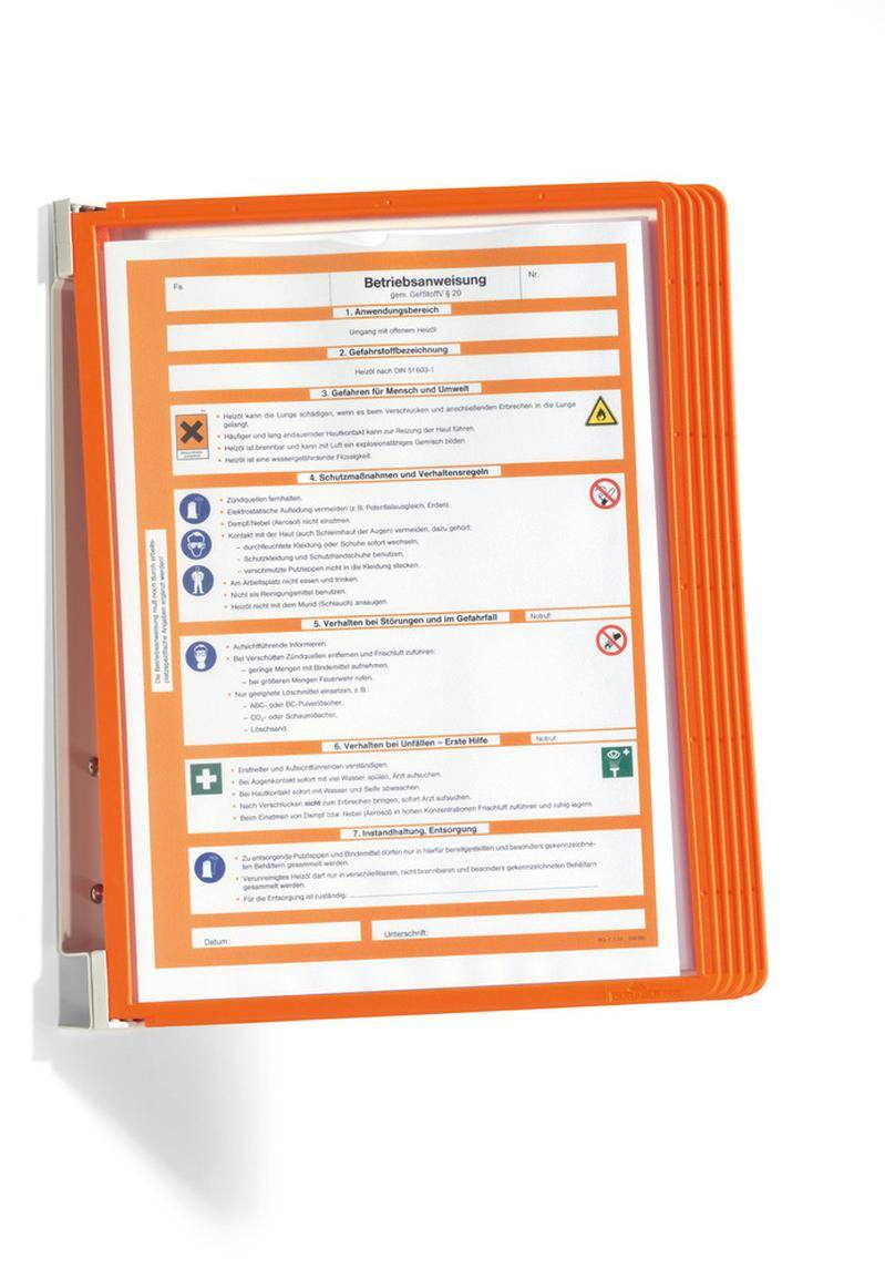 Durable Sichttafelsystem, Vario®Wall 5, zur Wandanwendung, Komplettset, orange-3