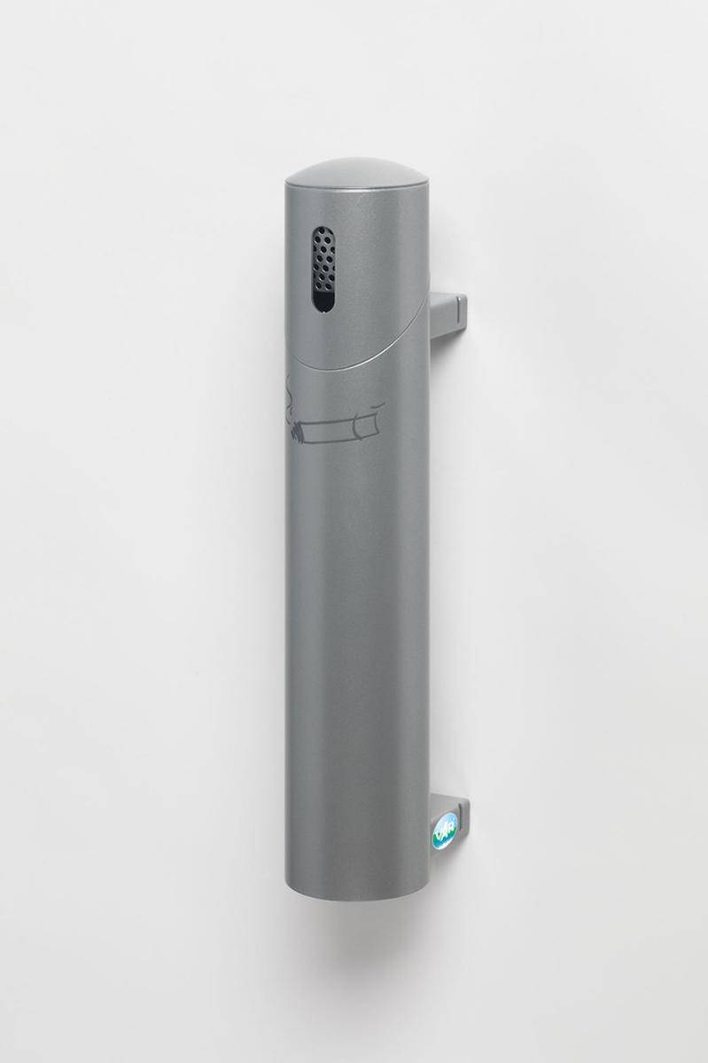 Wandascher 1,4 L zur Wand- oder Rohrbefestigung Korpus silber, Kopfteil silber-1