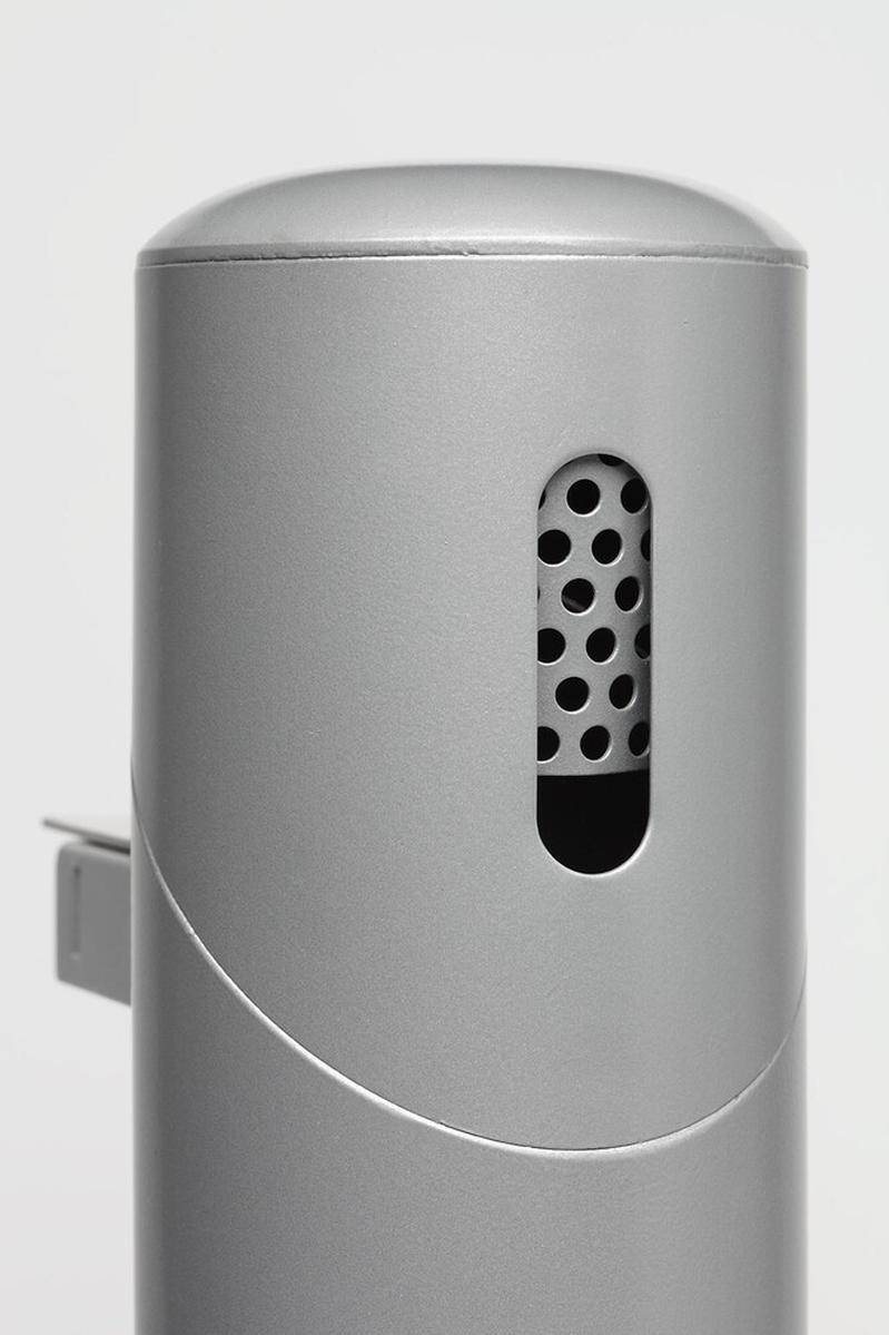 Wandascher 1,4 L zur Wand- oder Rohrbefestigung Korpus silber, Kopfteil silber-2