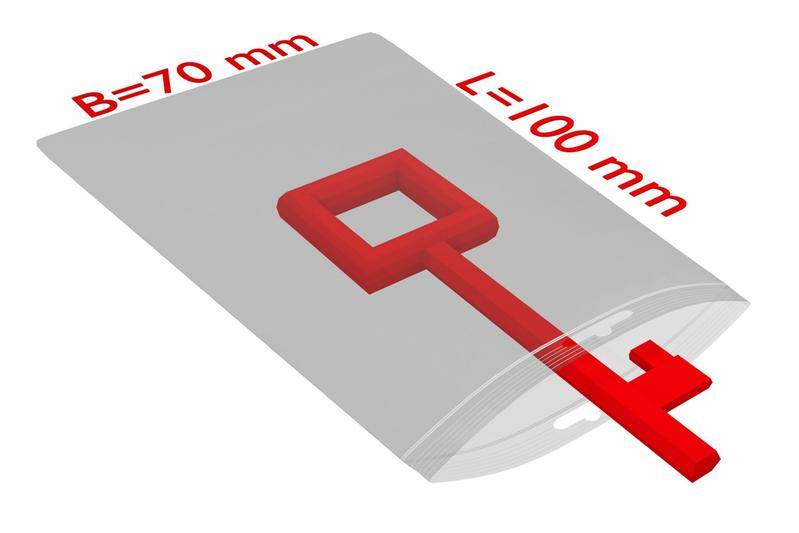 PE-Druckverschlussbeutel, 70x100 mm, 50µ, Eurolochung, Lebensmittel-geeignet, Menge= 2000 St/Karton-0