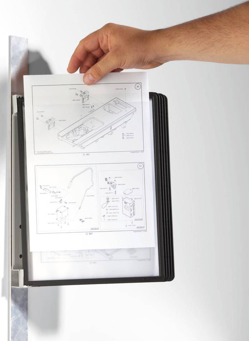 Durable Sichttafelsystem, Vario®Magnetic Wall 5, zur Wandanwendung, Komplettset, schwarz-1