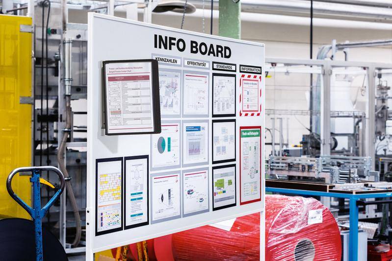 Durable Sichttafelsystem, Vario®Magnetic Wall 5, zur Wandanwendung, Komplettset, schwarz-2