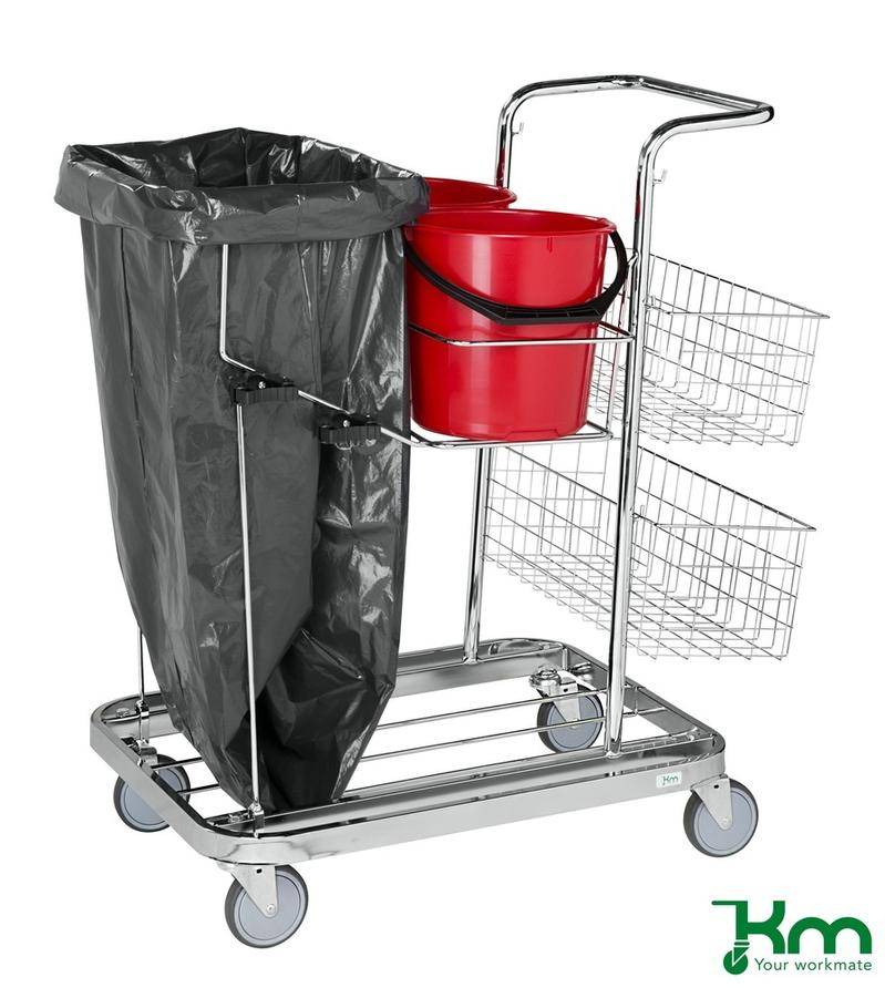 Kongamek Reinigungswagen verzinkt 770x550x1000mm für 25l-Säcke-1