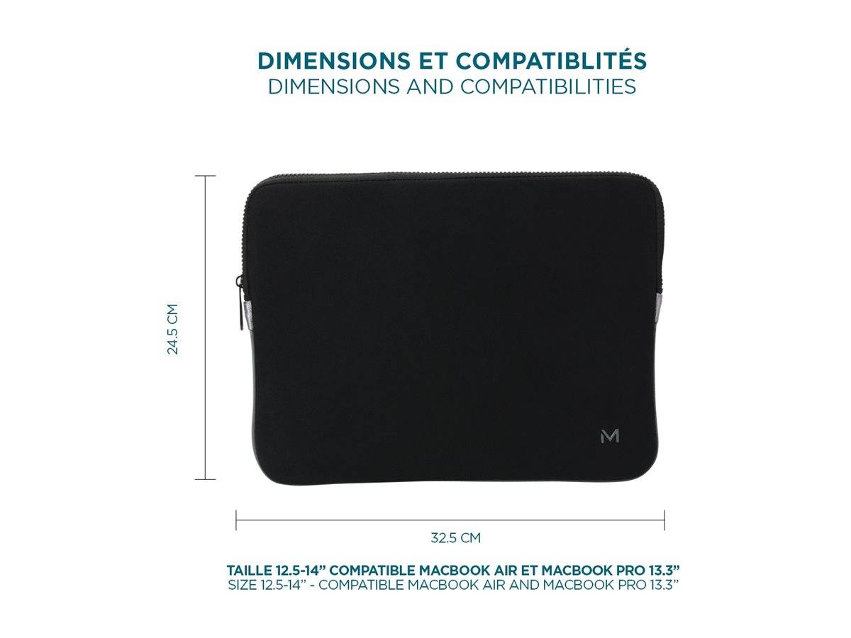 Mobilis Skin - Notebook-Hülle - Memory-Schaumstoff - 35.6 cm - 12.5" - 14" - Gra-1
