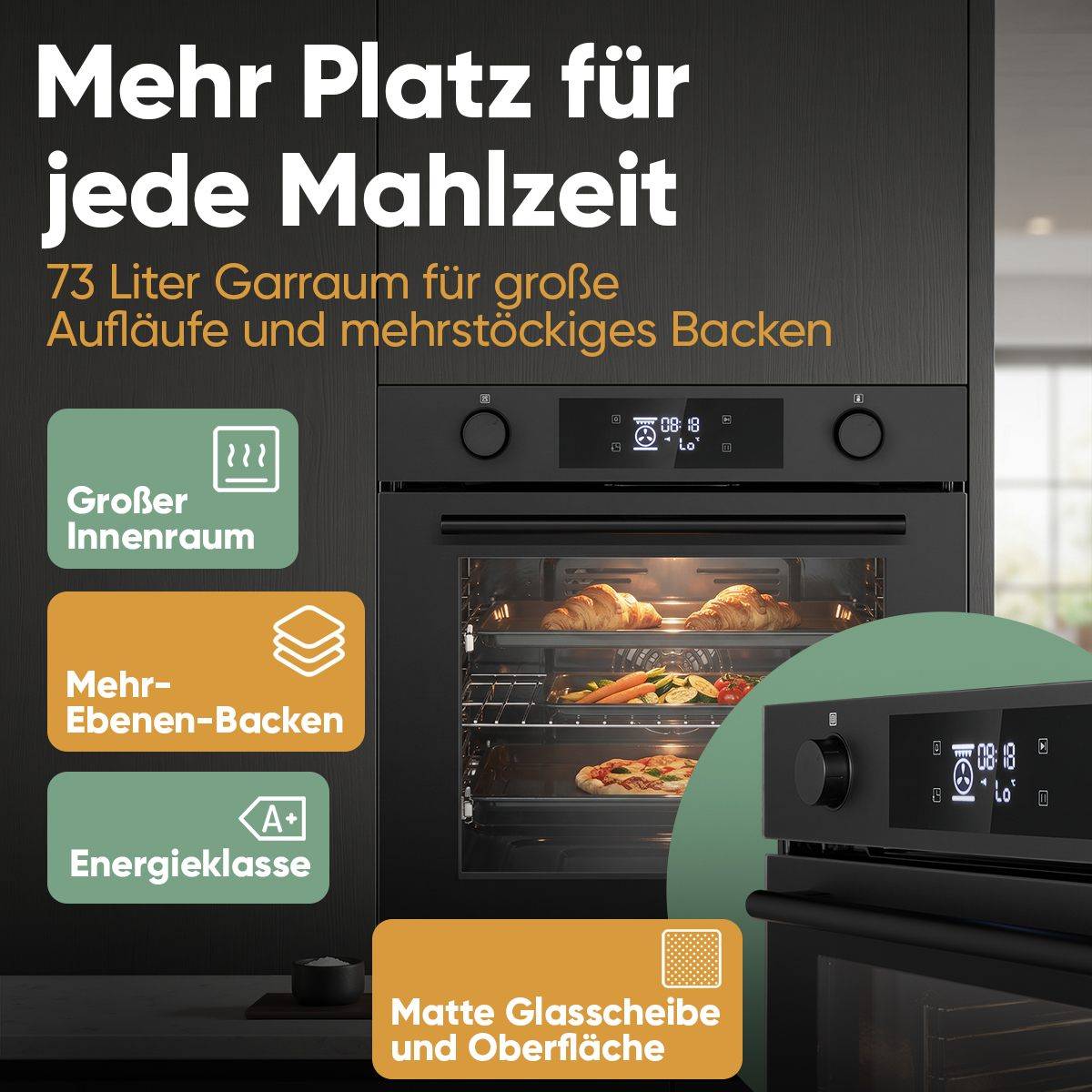 Bomann EBO 7913, Medium, Elektrischer Ofen, 73 l, 2800 W, 73 l, 50 - 250 °C-3