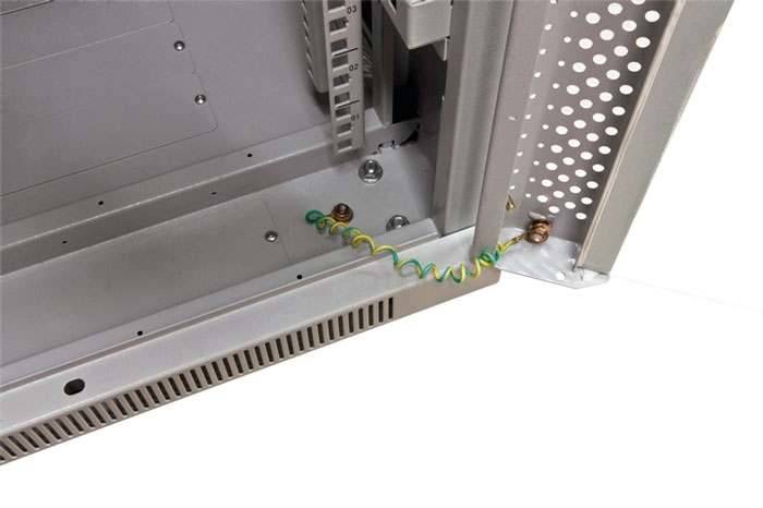 ALLNET ALL-SNB61222BDgrau, 22U, 500 kg, Grau, Stahl, Glas, 7 cm-1