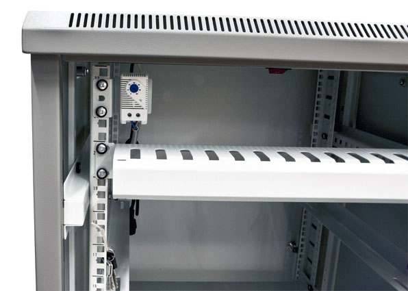 ALLNET ALL-SNB61222BDgrau, 22U, 500 kg, Grau, Stahl, Glas, 7 cm-2