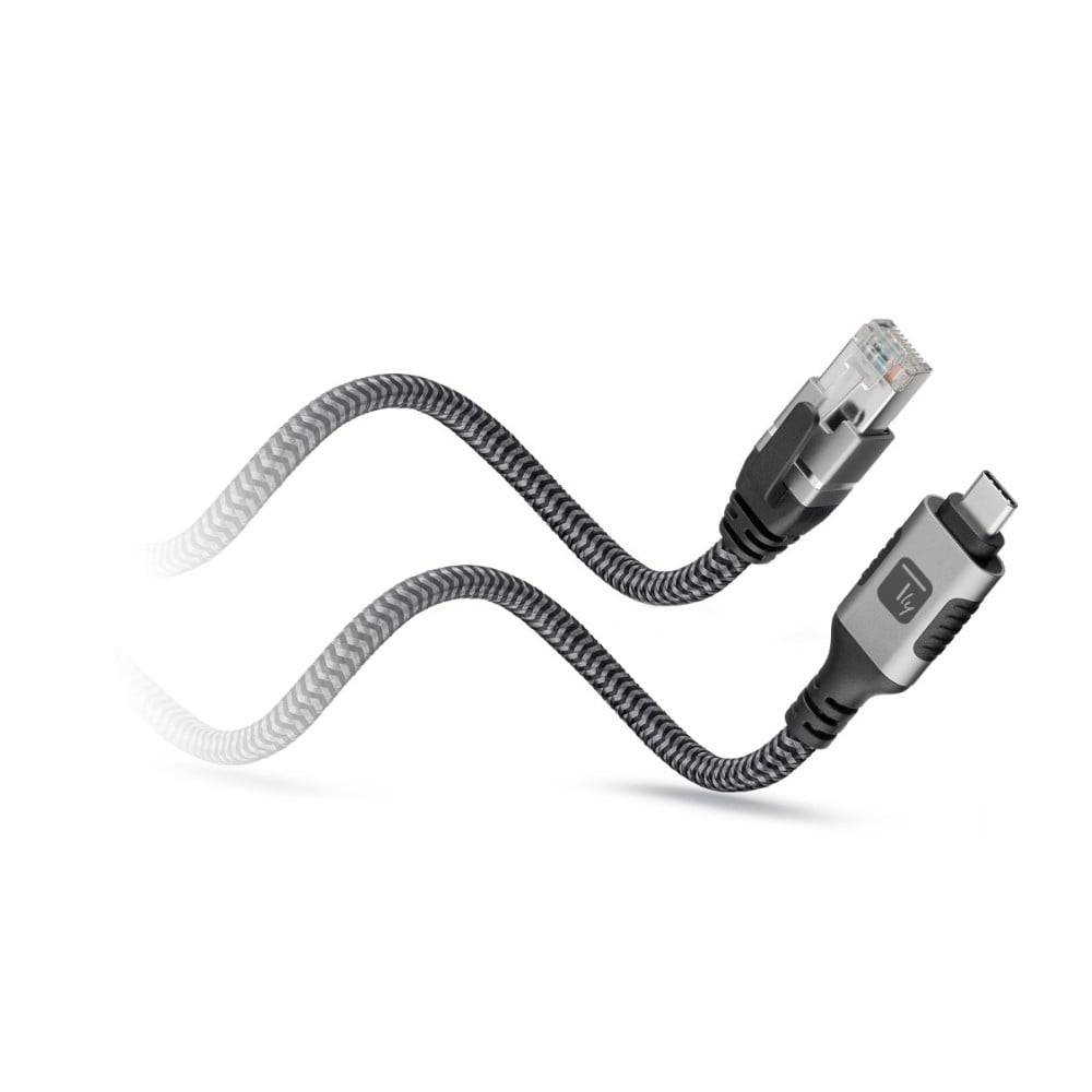Techly ICOC U3C-RJ45-030, 3 m, Cat6, F/UTP (FTP), USB Typ-A, RJ-45, Silber, Schwarz-3
